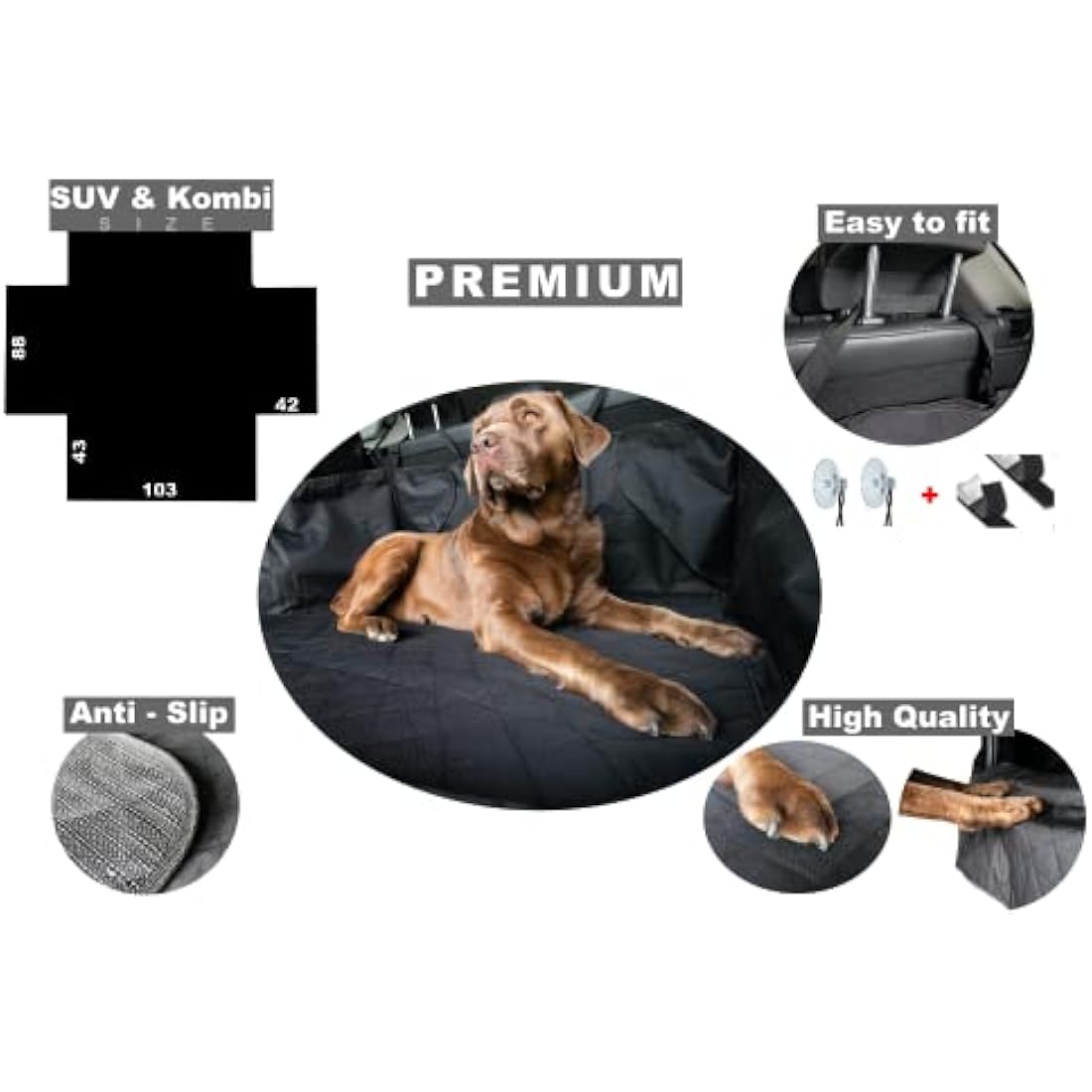 fixcape Dog Boot Protector – Waterproof Non-Slip SUV Car Mat