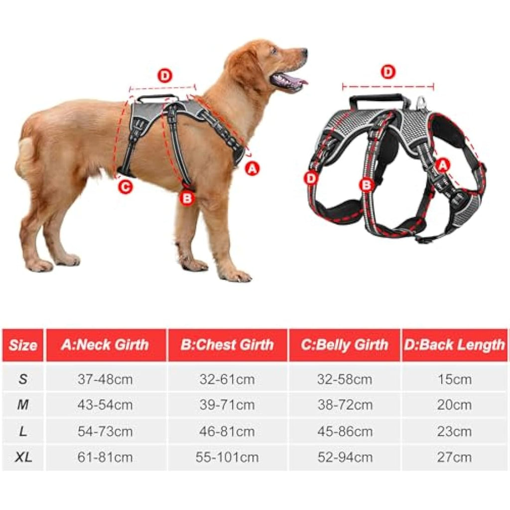 Jolof Store Escape Proof No Pull Dog Harness – Reflective Adjustable Vest