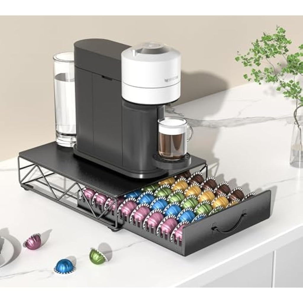 HFHOME Metal Coffee Pod Holder – Vertuo & Dolce Gusto Capsule Drawer