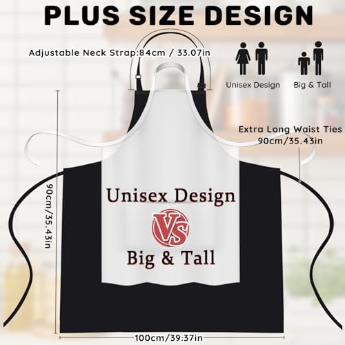 Plus Size Chef Apron – Unisex Professional Cooking Apron