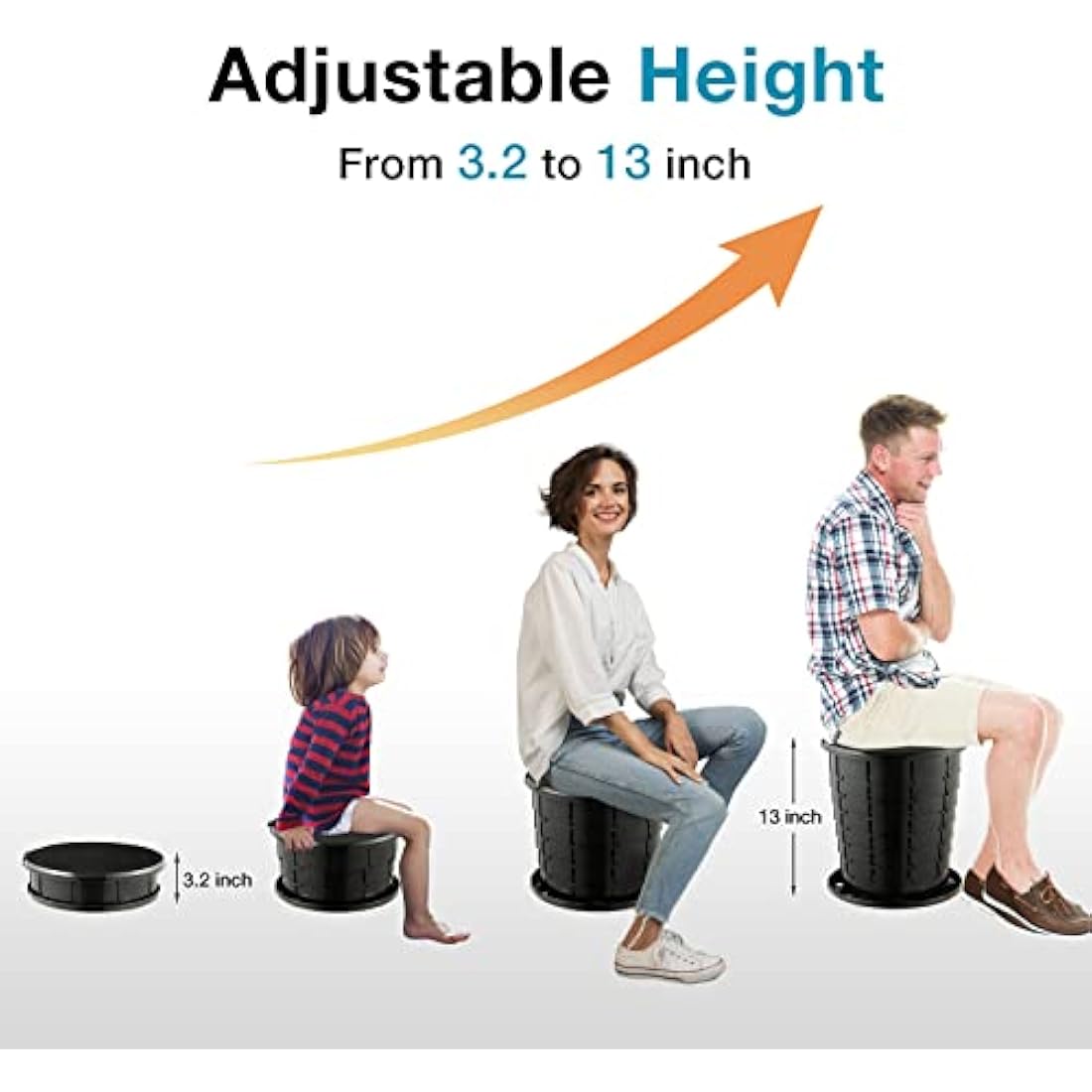 TRIPTIPS Portable Camping Toilet | Retractable Folding Potty, XL Size