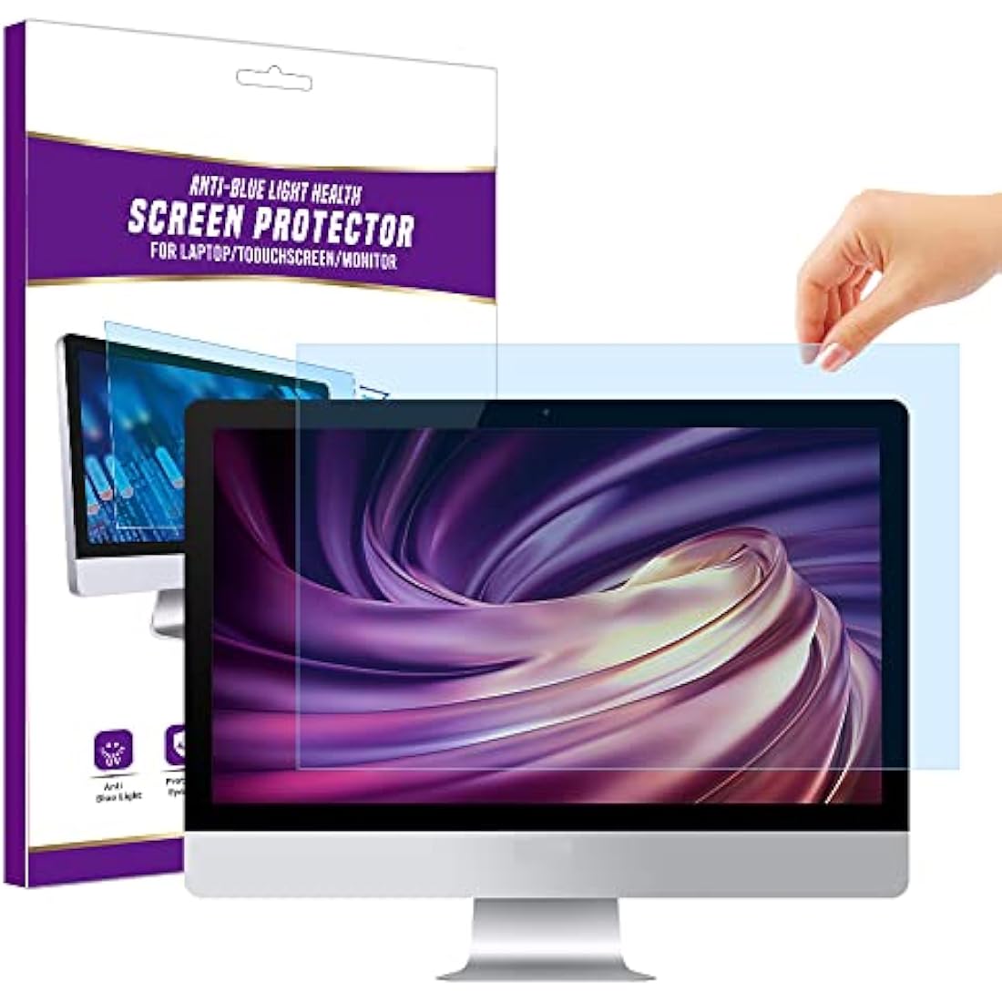 AiMok 24 Inch Anti Blue Light Filter | Anti-Glare Screen Protector for Monitor