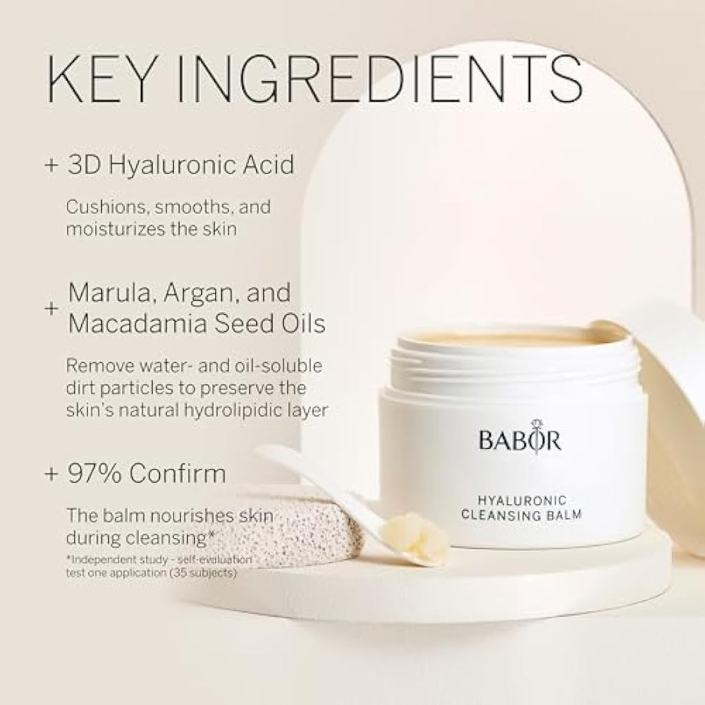 BABOR Hyaluronic Cleansing Balm – Vegan Deep Cleanser for Sensitive Skin