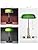 FIRVRE Vintage Green Glass Banker Lamp with Wireless Charging & USB