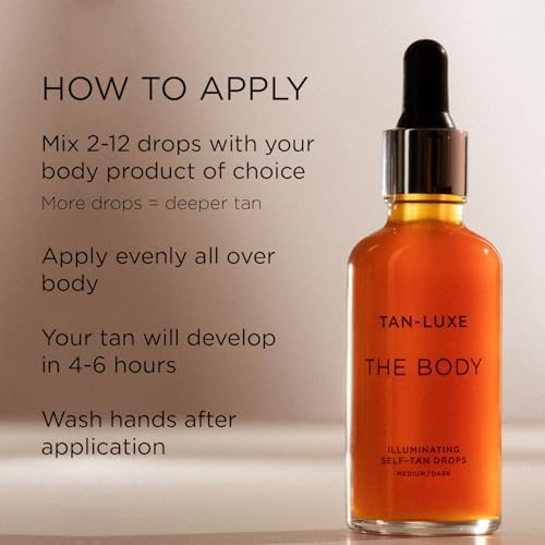 TAN-LUXE THE BODY Self Tan Drops – Custom Skincare Tanning Drops