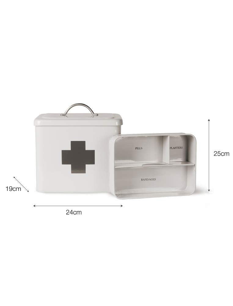 Garden Trading First Aid Box – Powder Coated Steel Medicine Organizer