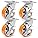 WEIBIDA 5" Heavy Duty Casters | 4000lb Aluminum Core Polyurethane, Set of 4