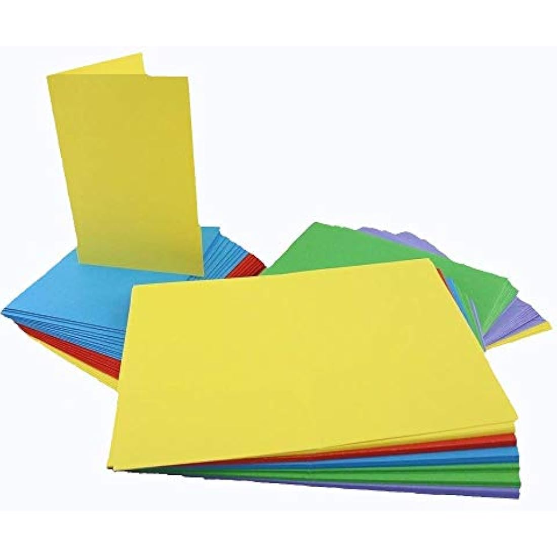 Craft UK C6 Card and Envelope Set - 50 Pack Mixed Bright 100gsm