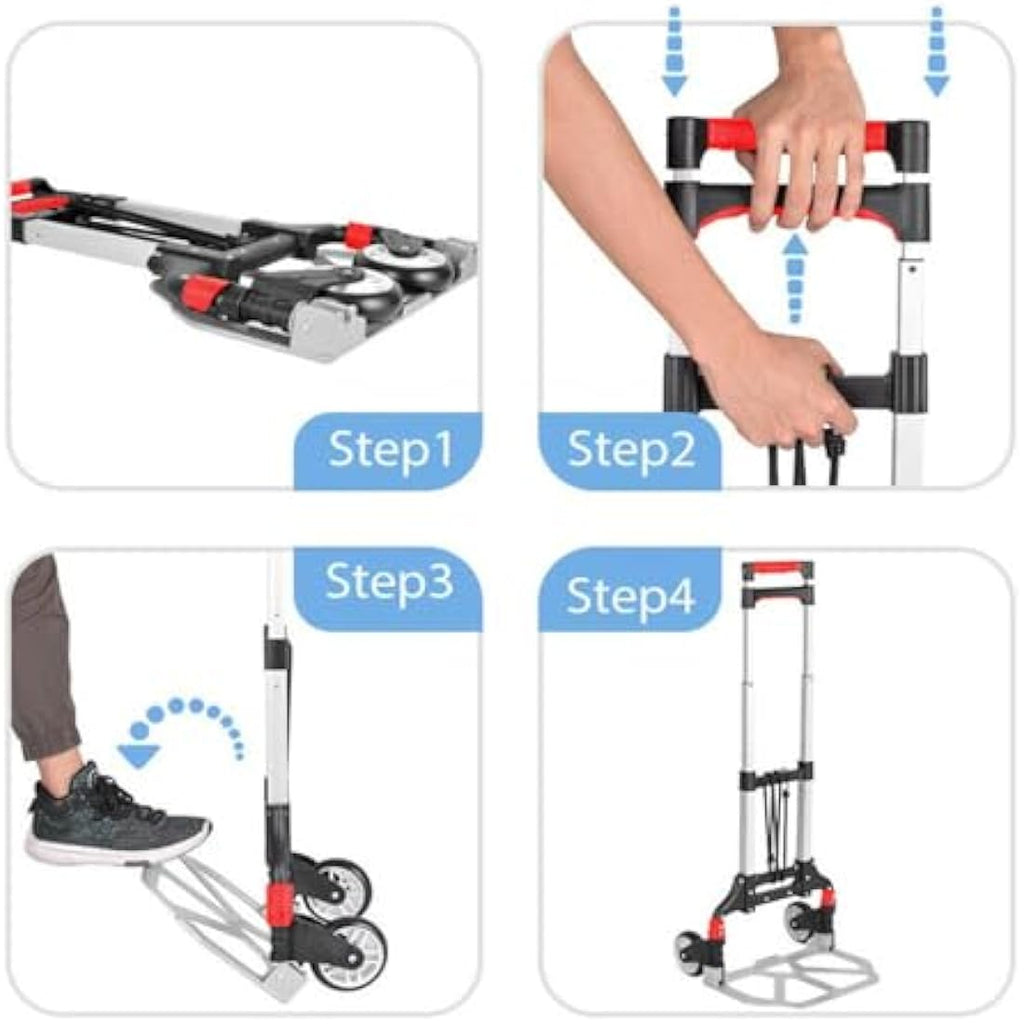 Jolof Store Heavy Duty Folding Hand Truck – 80kg Aluminium Trolley