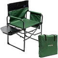 Sunnyfeel Heavy Duty Camping Director Chair with Side Table - Green