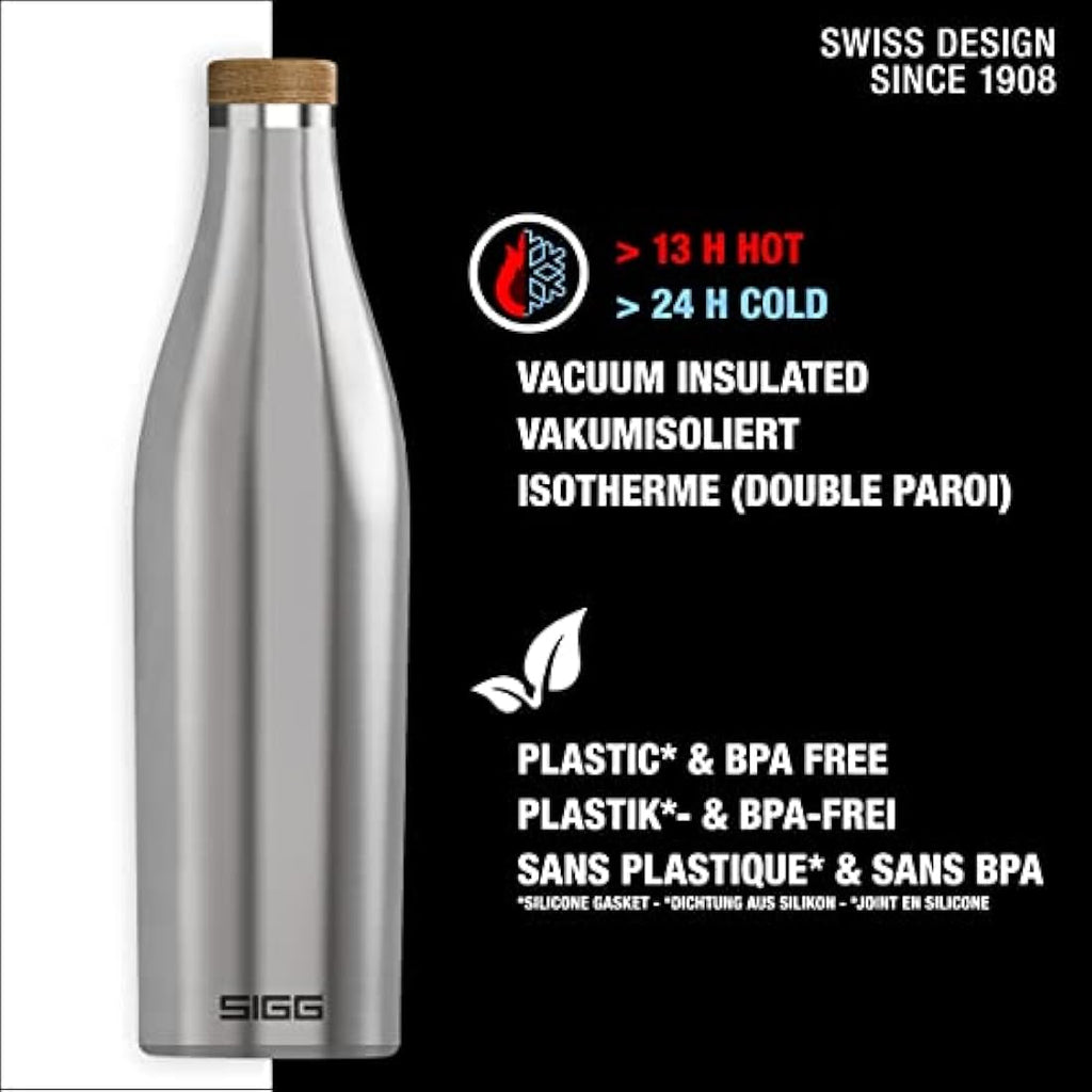 SIGG Meridian Insulated Stainless Steel Water Bottle – 0.7L Brushed