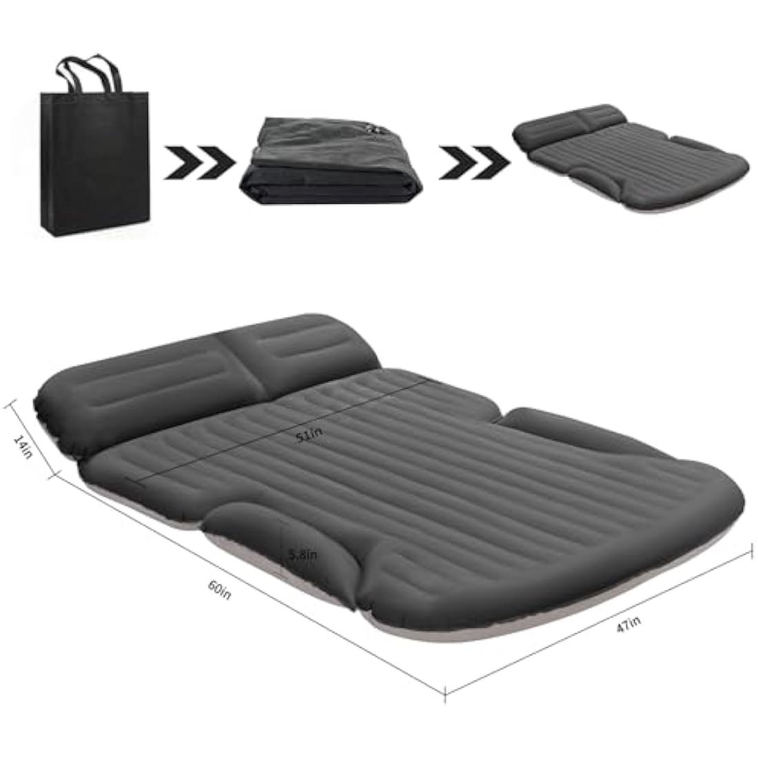 KMZ SUV Air Mattress – Thickened Double-Sided Flocked Camping Bed