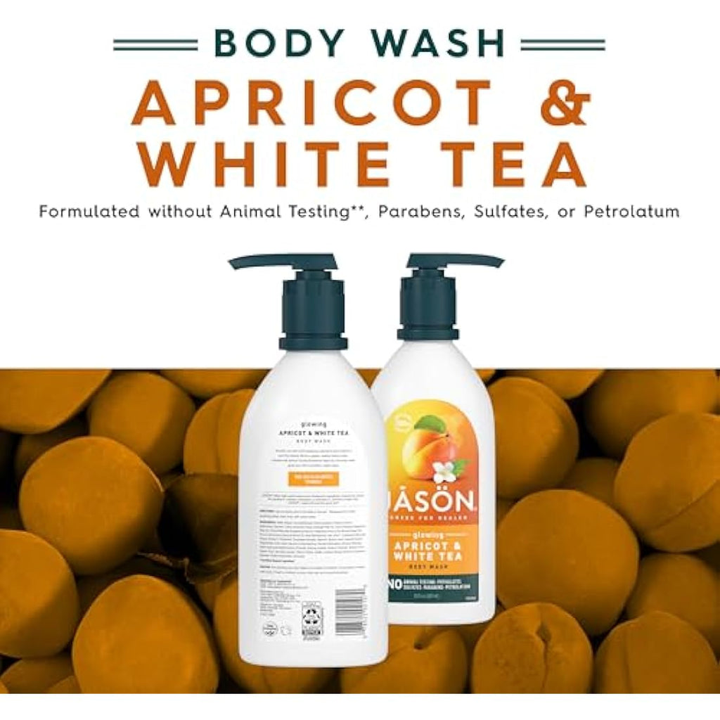 Jason Natural Apricot Body Wash – Moisturizing Vitamin E Cleanser 887ml