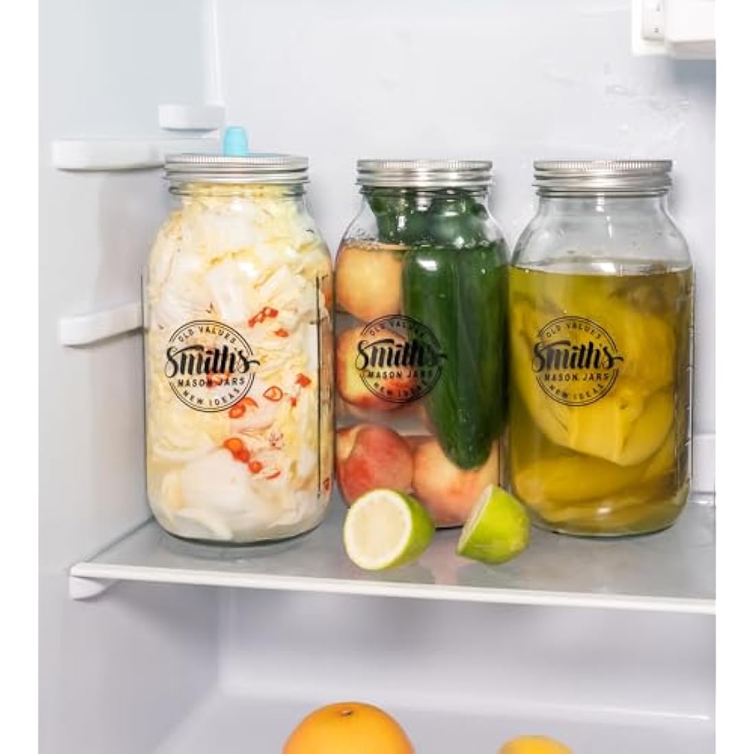 2L Glass Fermentation Jars with Airlock & Weights – 2 Pack