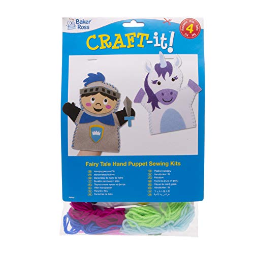 Fairy Tale Hand Puppet Sewing Kits for Kids - Pack of 4