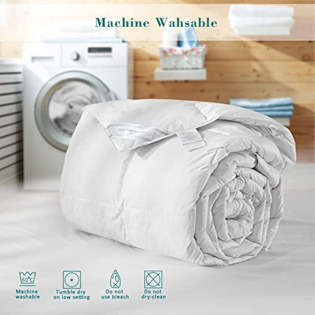 13.5 Tog Down & Feather Duvet | 100% Cotton Super King