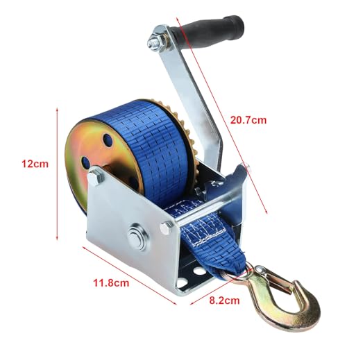 BOOMSTART Manual Hand Winch | 1000LBS Heavy Duty Boat Trailer Strap