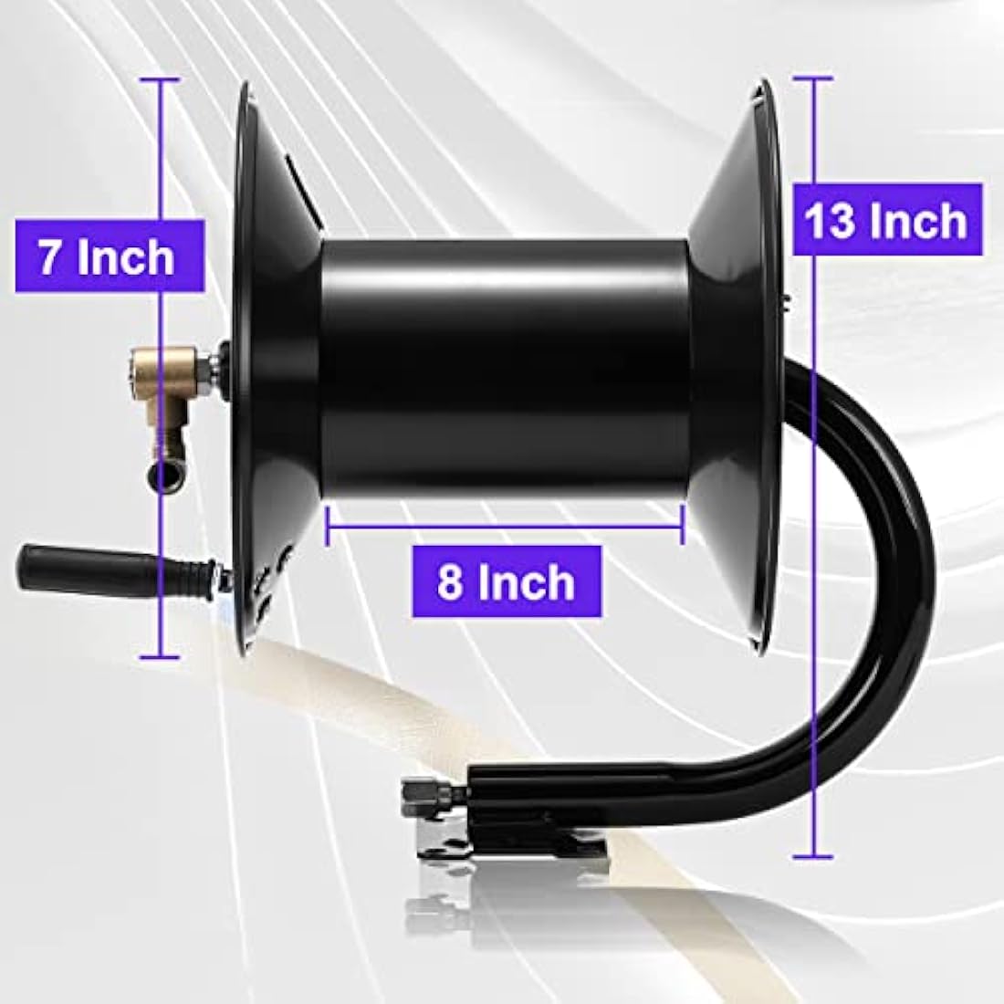 Tool Daily 150 FT Pressure Washer Hose Reel | Heavy Duty Steel 4000 PSI