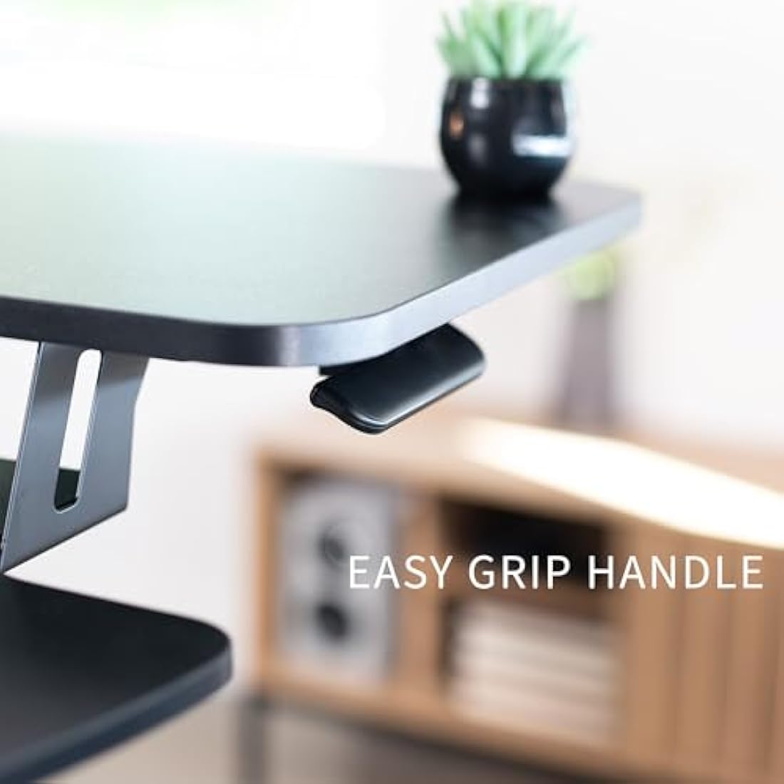 VIVO 91cm Standing Desk Converter | Dual Monitor Mount Riser - Black