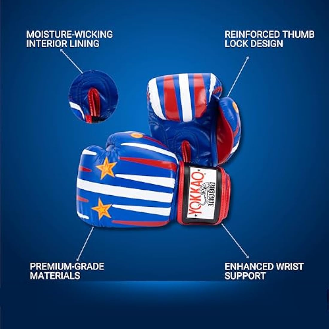 YOKKAO Premium Leather Muay Thai Boxing Gloves | Training & Sparring