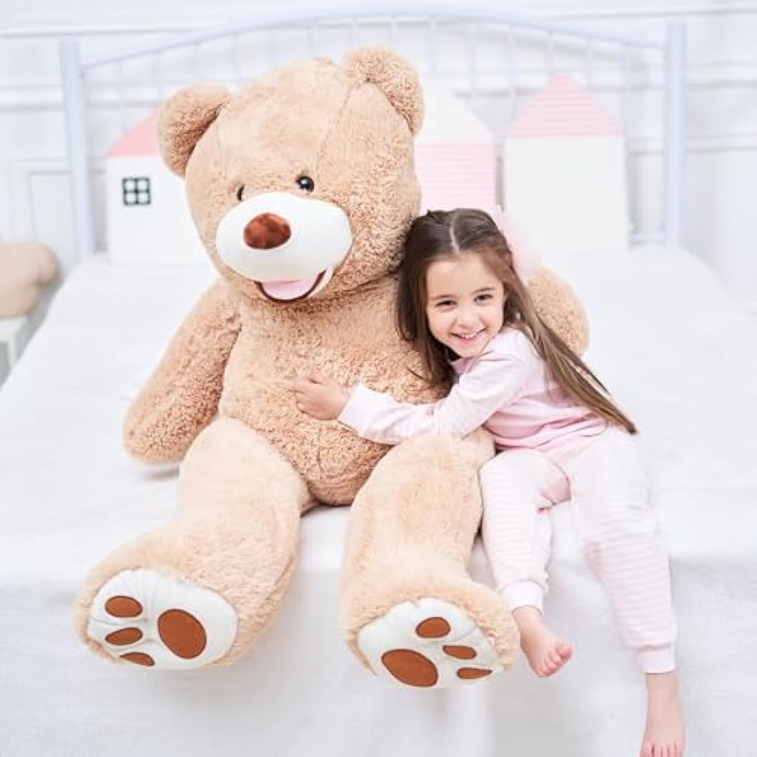 IKASA Giant Teddy Bear Plush Toy – 100cm Soft Stuffed Animal (Brown)