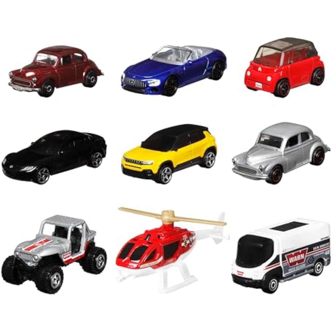 Matchbox 9-Pack Die-Cast Toy Cars | 1:64 Scale Realistic Vehicles
