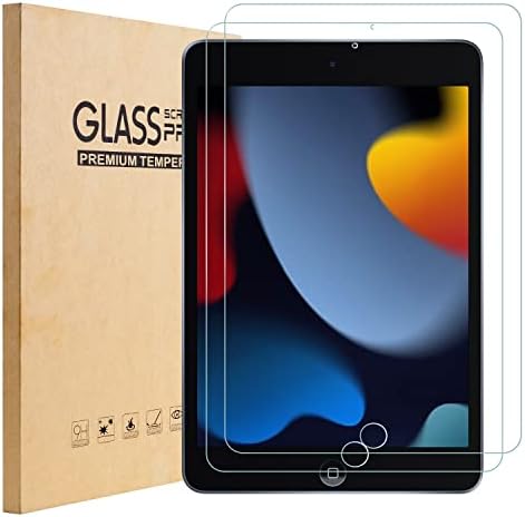TOPESCT iPad 10.2 Screen Protector | 9H Tempered Glass (2 Pack) – 9th/8th/7th Gen