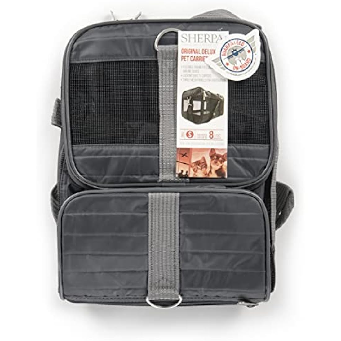 Sherpa Deluxe Pet Carrier | Airline Approved Travel Bag, Charcoal, Small