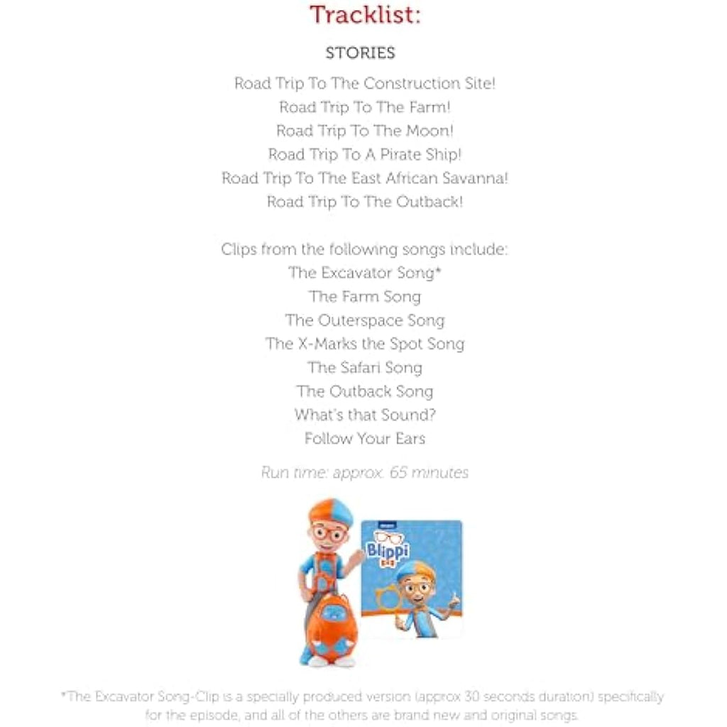 tonies Blippi Road Trip Audio Toy Figurine for Toniebox - 65 Min