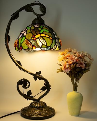 Tiffany Dragonfly Stained Glass Lamp | 3-Color Dimming
