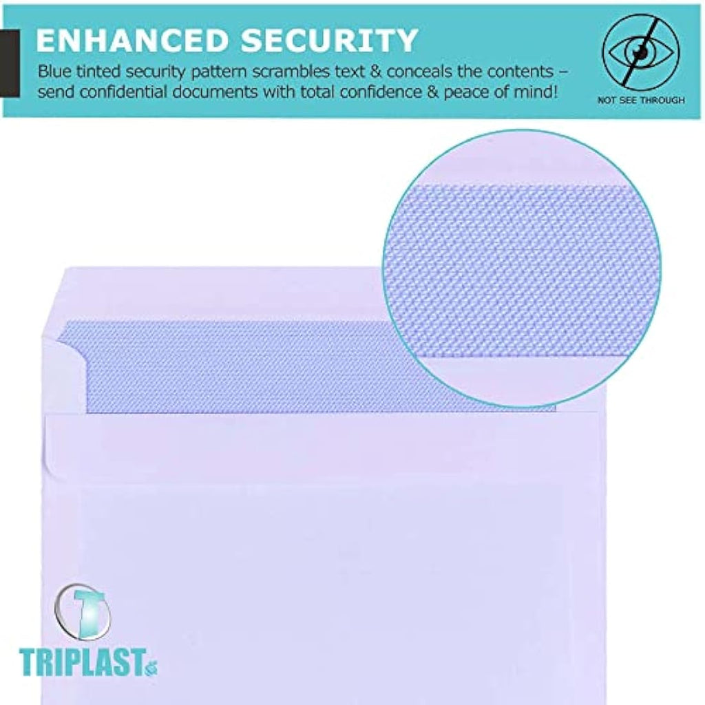 Triplast C6 White Window Security Envelopes – Self Seal (Pack of 500)