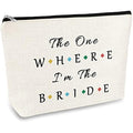 Bride Makeup Bag – Canvas Travel Toiletry Pouch for Bridal Shower