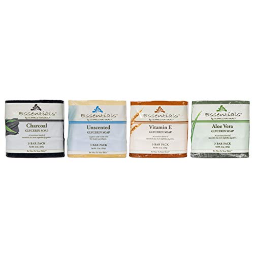 Clearly Natural Glycerine Bar Soap | Unscented Hypoallergenic 3-Pack