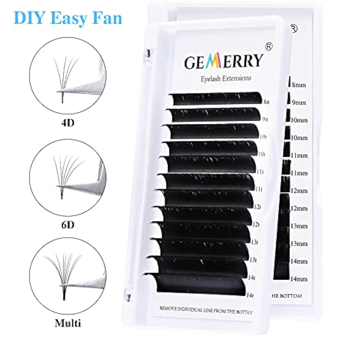 Gemerry Easy Fan Lash Extensions | D Curl 0.05mm Russian Volume Lashes