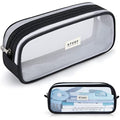 KALIDI Clear Mesh Pencil Case – Large Capacity Stationery Pouch