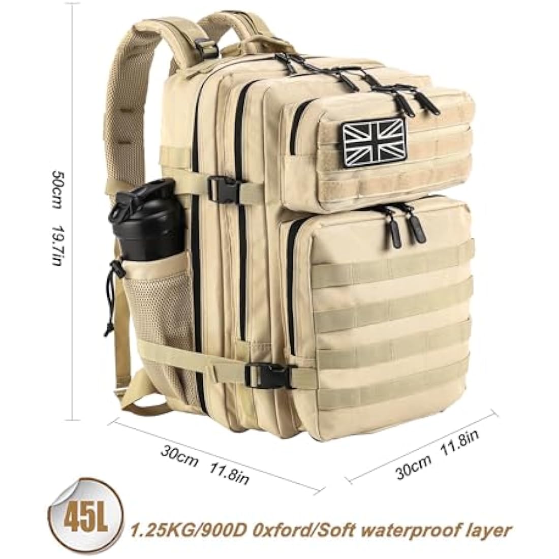 Military Tactical Backpack | 45L Waterproof Molle Rucksack