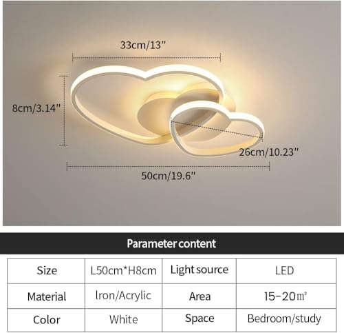 Riserva 64W Heart LED Ceiling Light – Dimmable Modern Chandelier