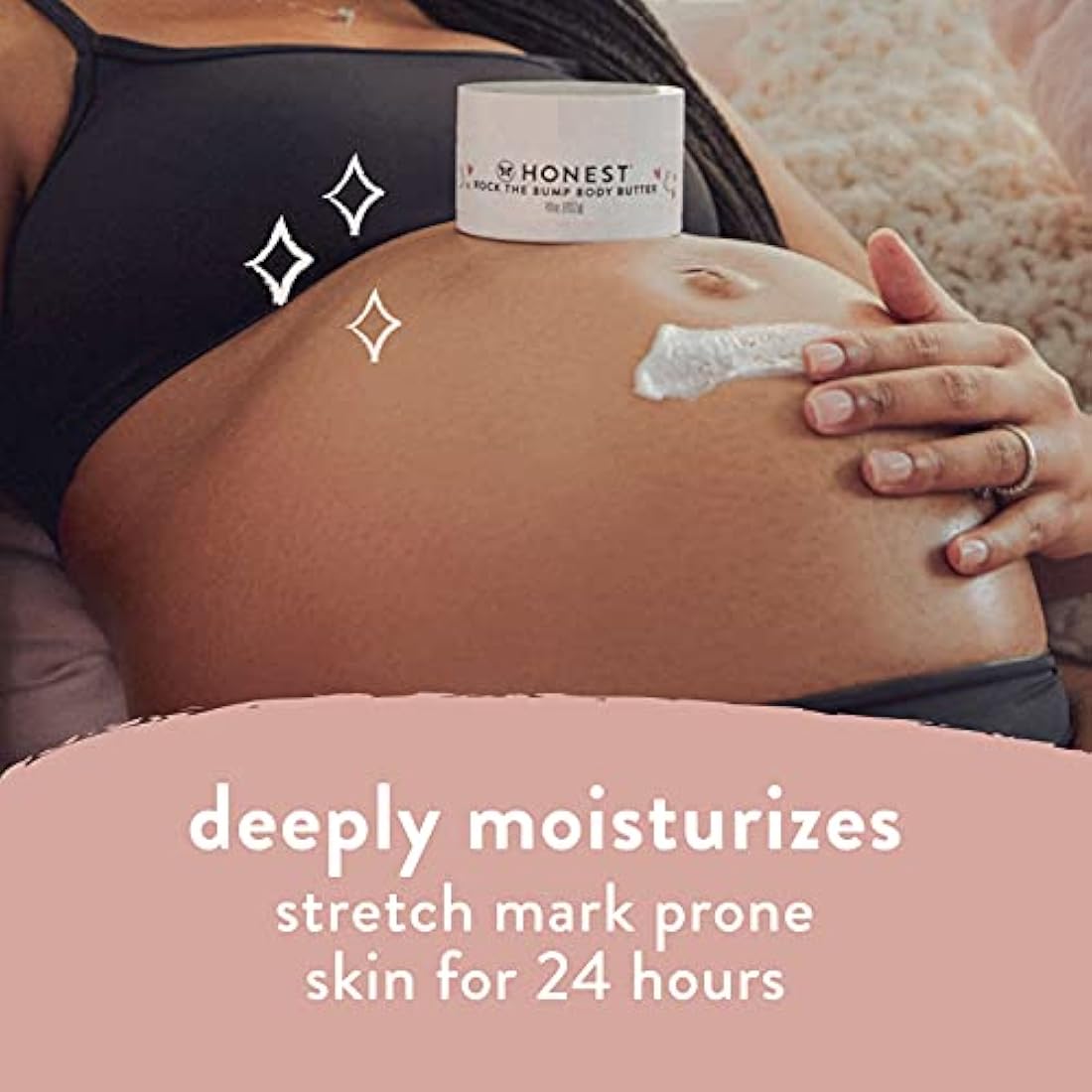 Honest Rock the Bump Body Butter – Moisturizing Stretch Mark Cream, 4 oz