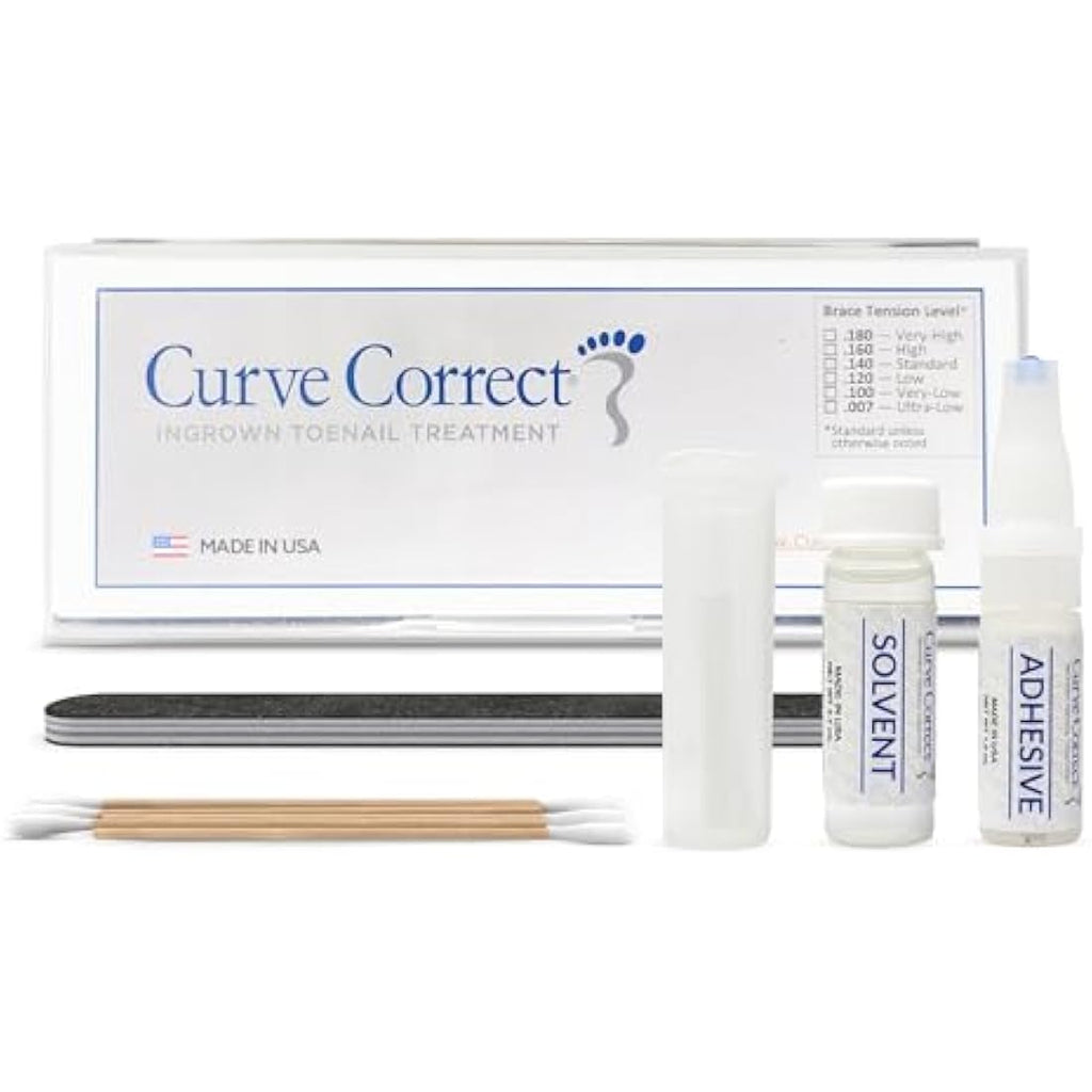 CurveCorrect Ingrown Toenail Home Treatment Kit – Nail Braces for Big Toe