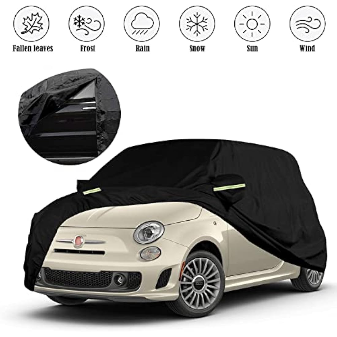 Waterproof Car Cover for Fiat 500 2007-2022 | 4-Layer All Weather