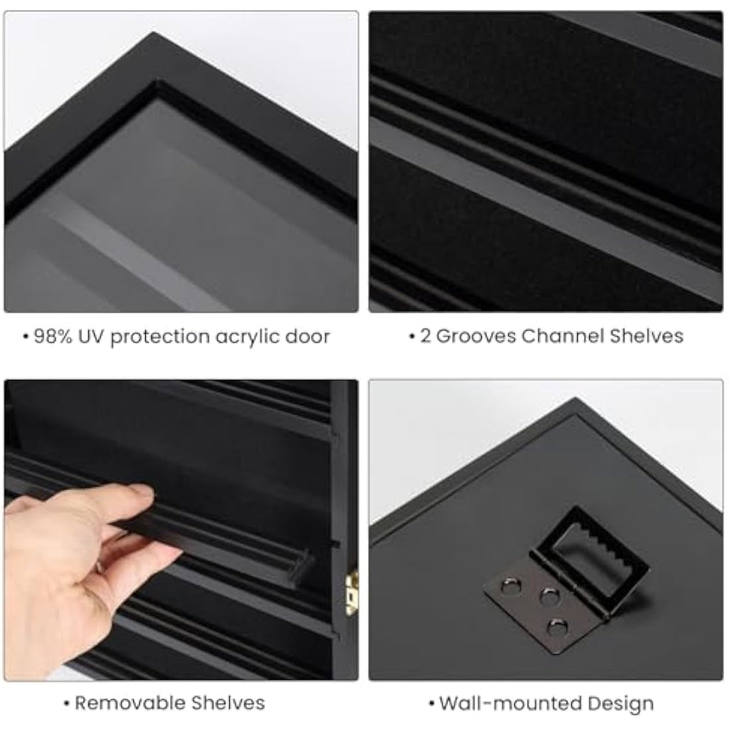 Military Challenge Coin Display Case | Wood Wall Mount Shadow Box