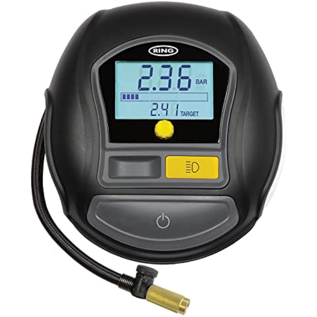 Ring Automotive Tyre Inflator – Rapid Digital Air Compressor with Gauge