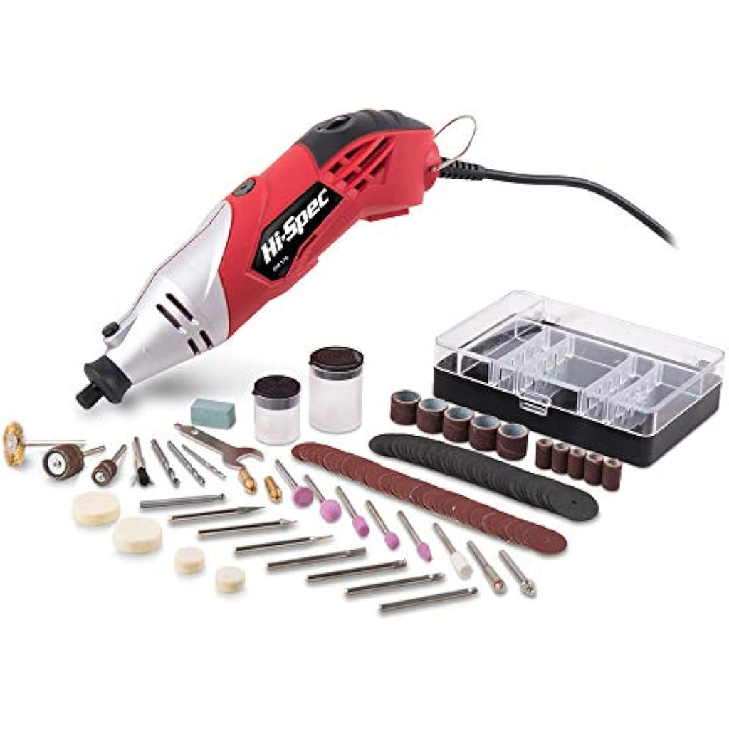 Hi-Spec 170W Rotary Tool Kit | 121 Piece Dremel Compatible Set