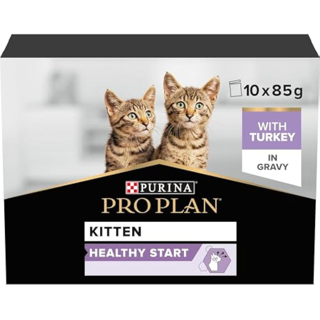 Purina Pro Plan Kitten Wet Cat Food – Turkey in Gravy 40 x 85g