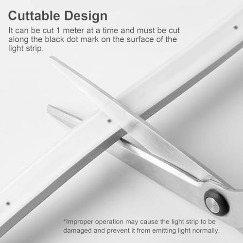 KSIBNW Neon LED Strip Light | 50m Waterproof IP65 Flexible Rope | Warm White