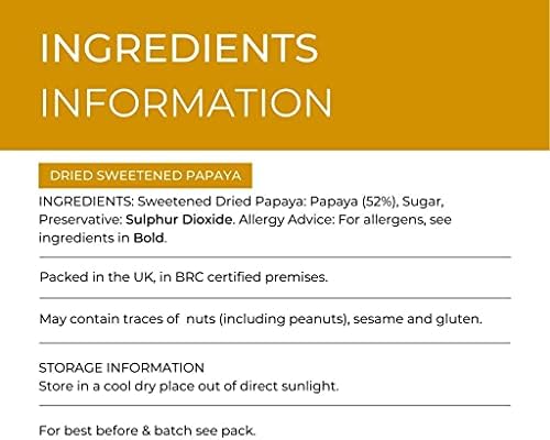 Dried Sweetened Papaya – 500g Healthy Baking Snack