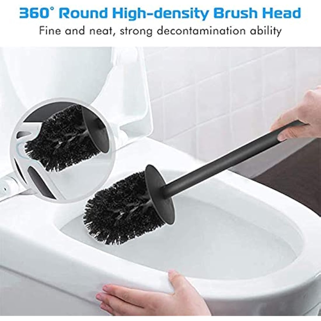 BGL Wall-Mounted Square Toilet Brush Holder | 304 Stainless Steel Black