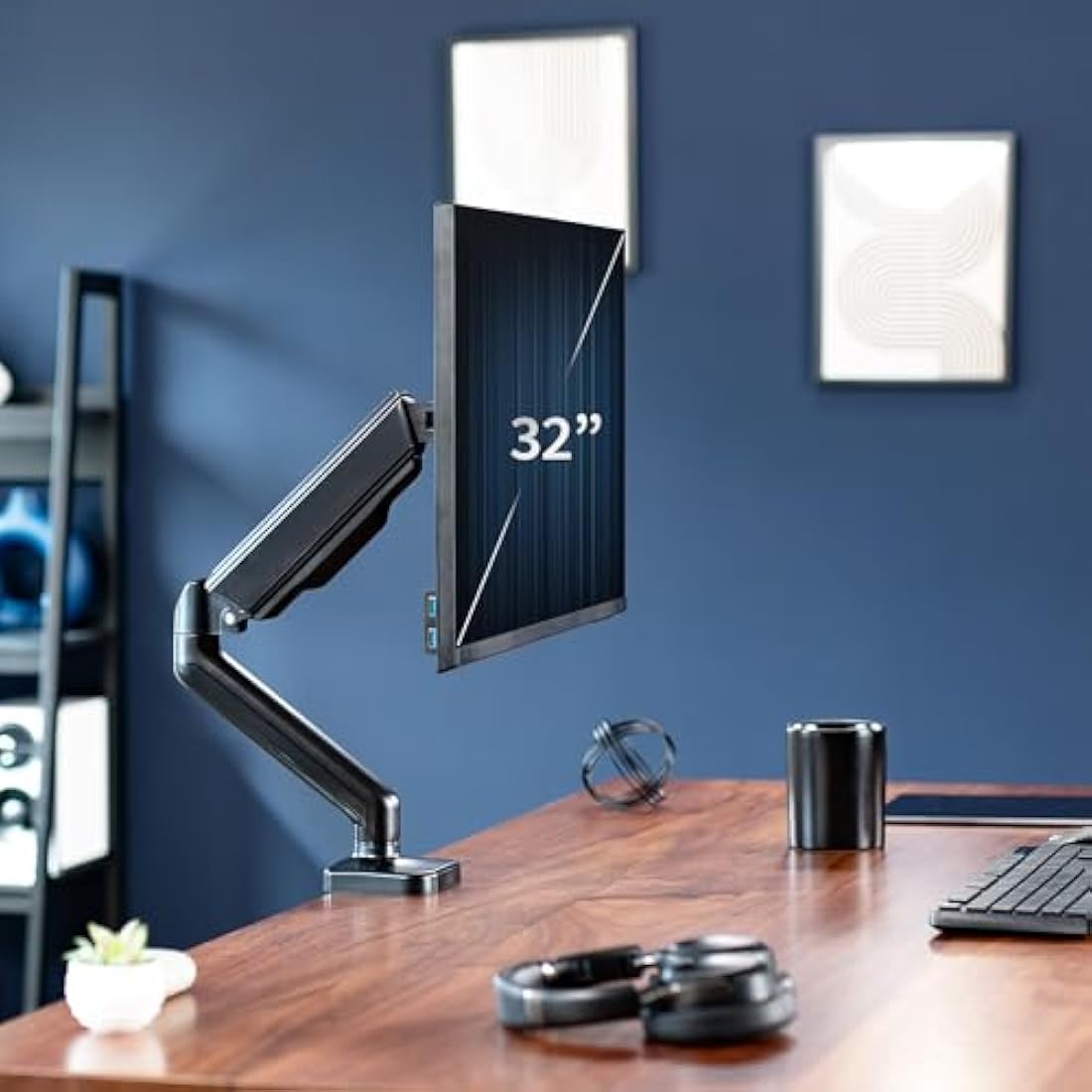 VIVO Single Monitor Arm – Height Adjustable VESA Desk Mount for 17-32" Screens