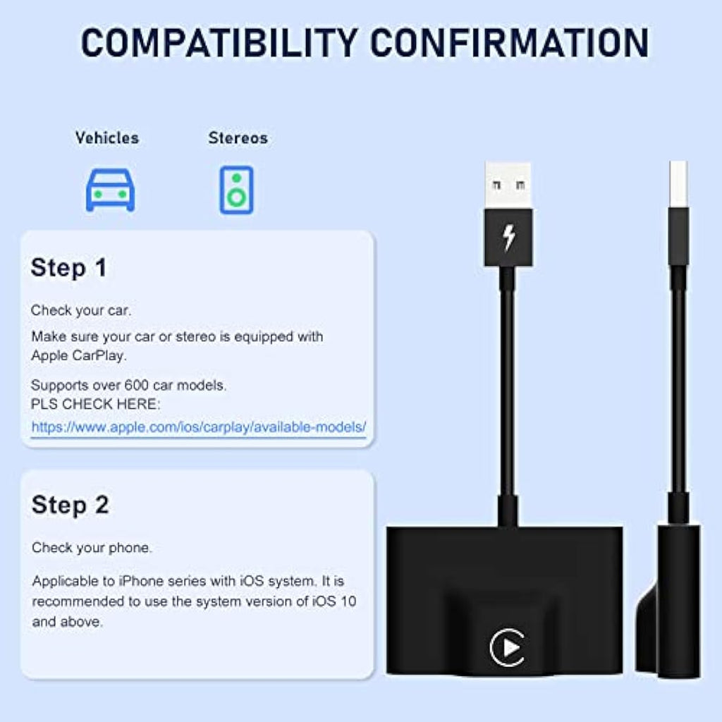 Sixriver Wireless CarPlay Adapter – Plug & Play Dongle for iPhone iOS