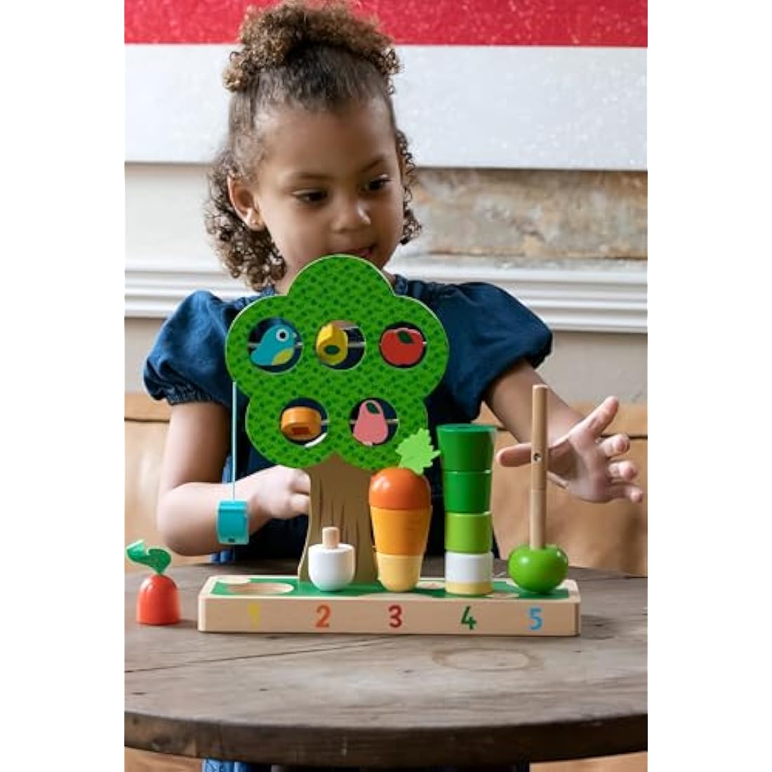 Vilac Wooden Vegetable Counting Game – Montessori Educational Toy